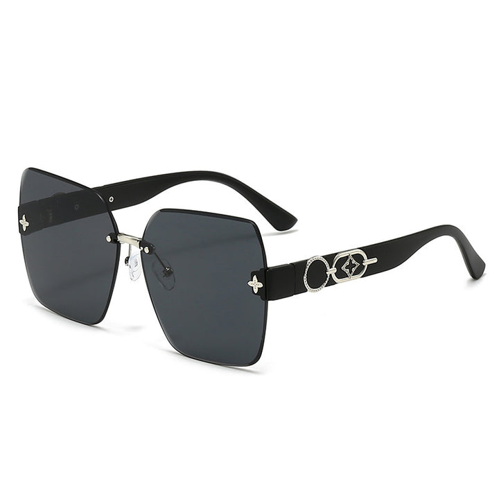 Oversized Geometric Shield Sunglasses