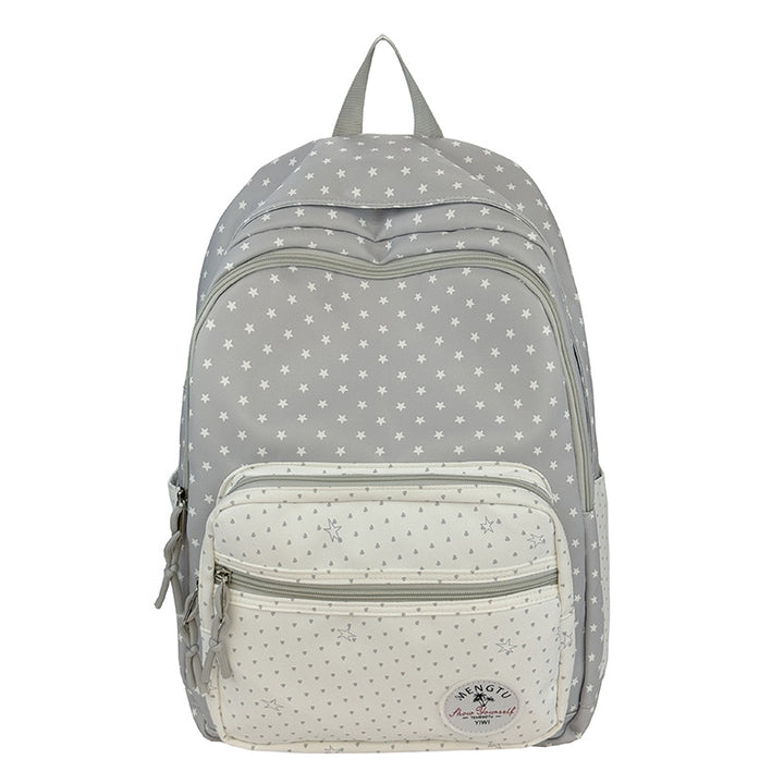 Star-Patterned Multi-Compartt Backpack Bowlift