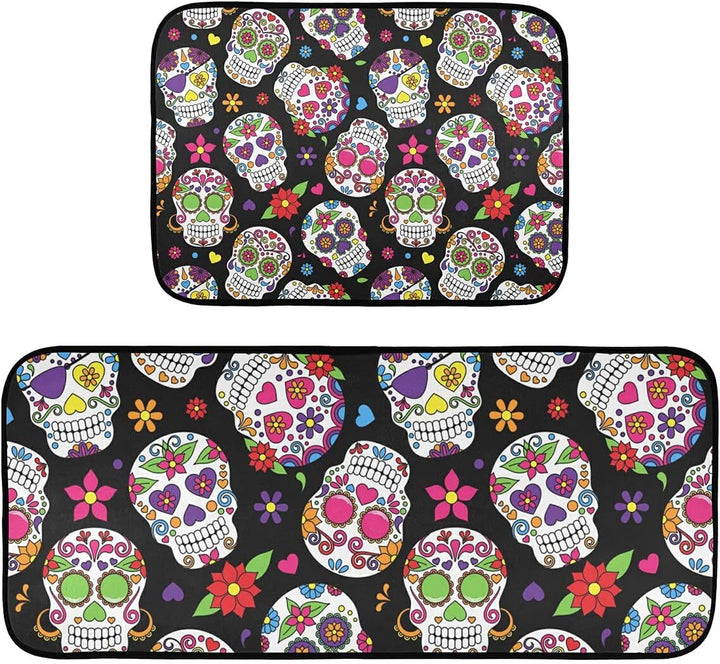 Vibrant Day of the Dead Decorative Rug