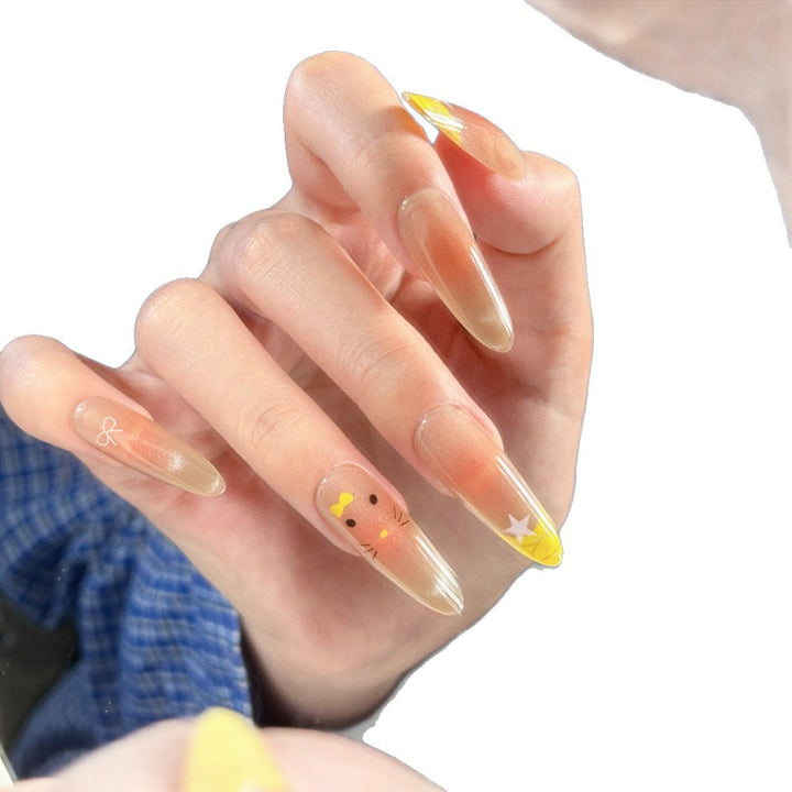 Artificial nails with Playful Design Bowlift