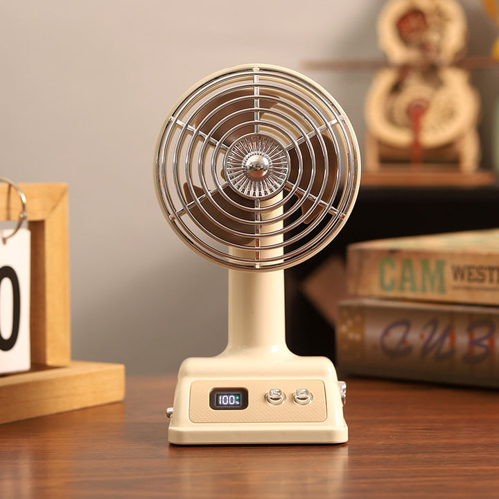 Unisex Portable Table Fan with Digital Display and Flexible Tilt Function Bowlift