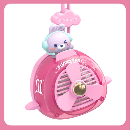 Unisex Portable Mini Fan with Animal Motif Bowlift