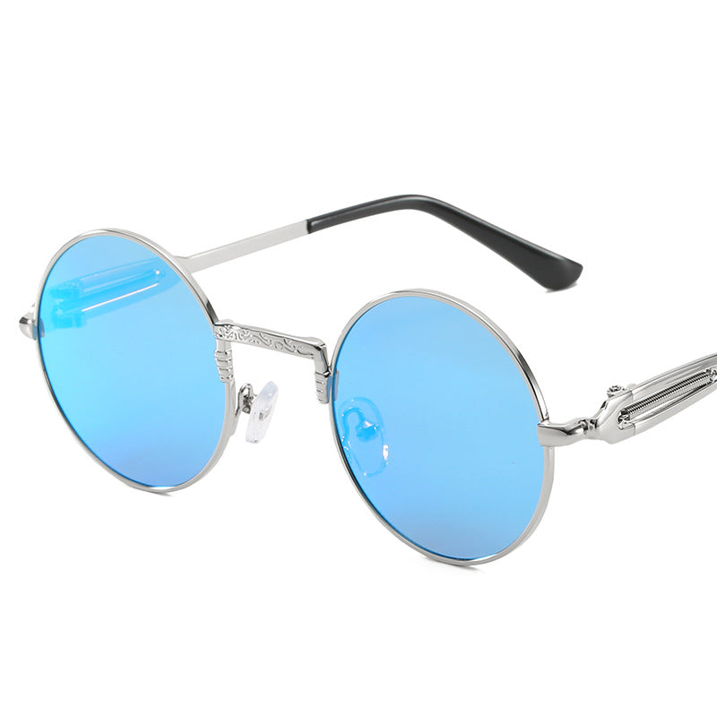 Women's round fashionable sunglasses with fine metal frame Bowlift