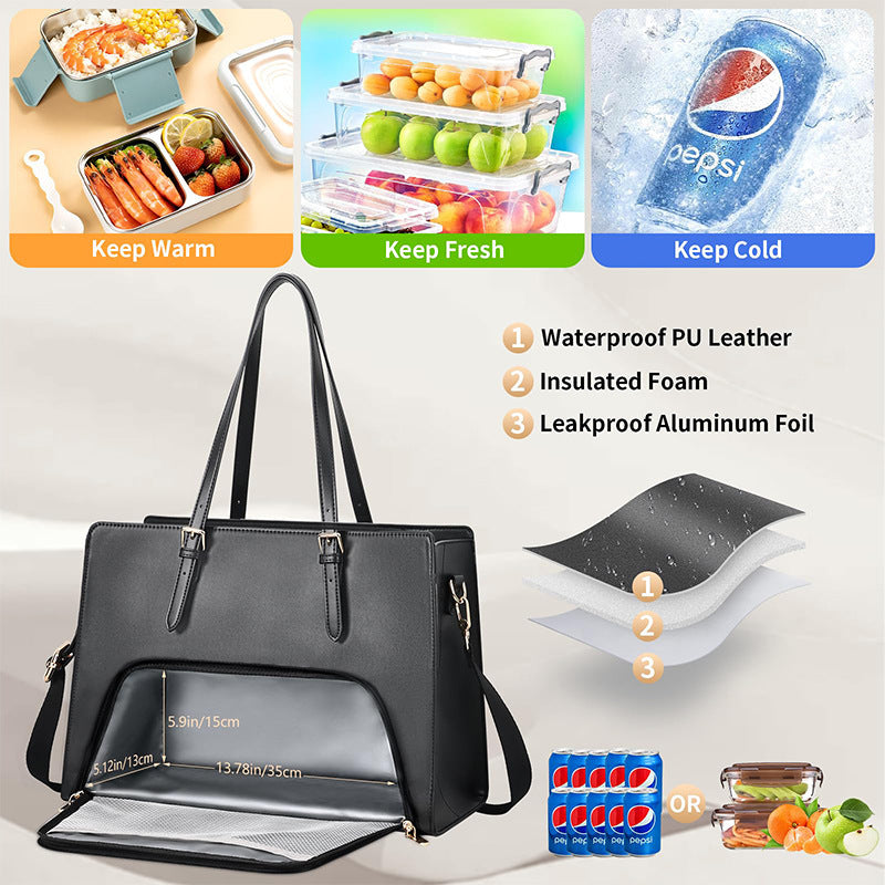 Elegant cooler bag with sophisticated interior compartment Bowlift