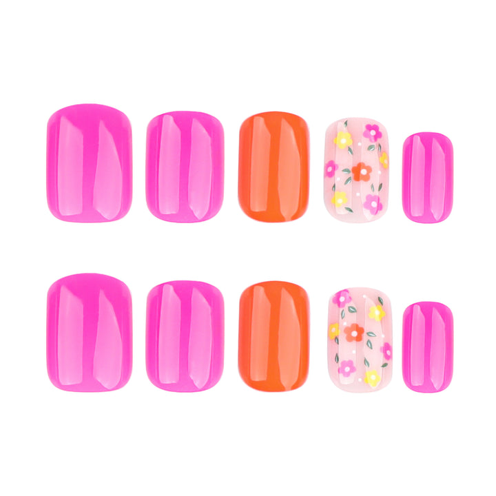 Artful Nail Art with Lively Floral Accents Bowlift