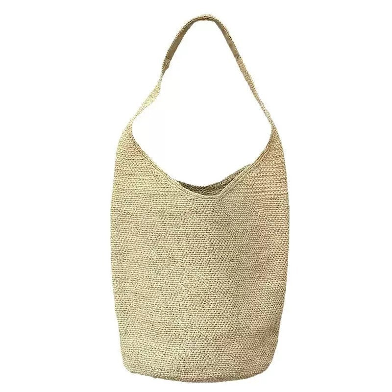 Generous Handbag Made of Untreated Material Bowlift