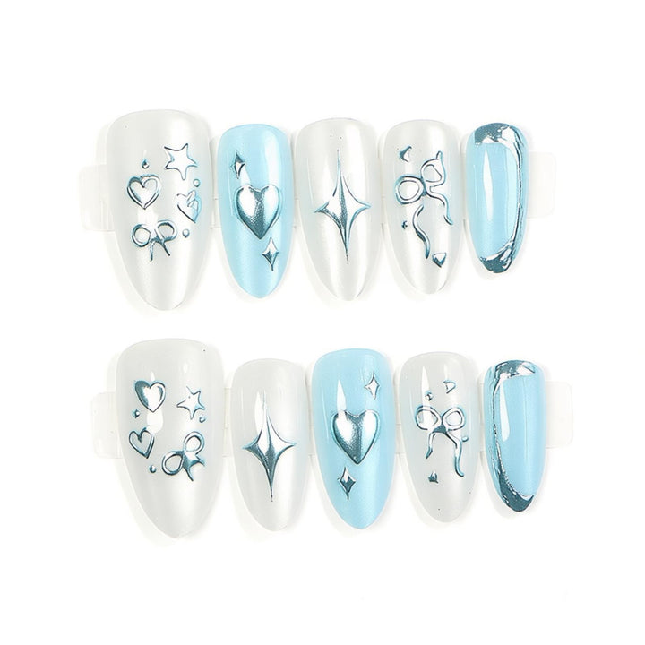 Glamorous Metallic Press-On Nail Set Bowlift