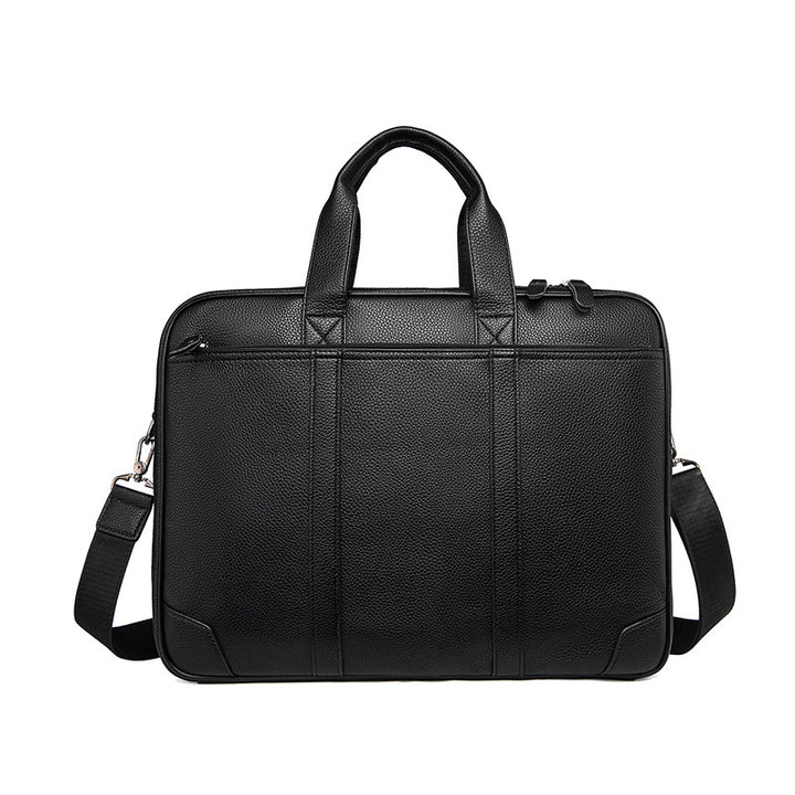 Premium Leather Business Briefcase Bowlift