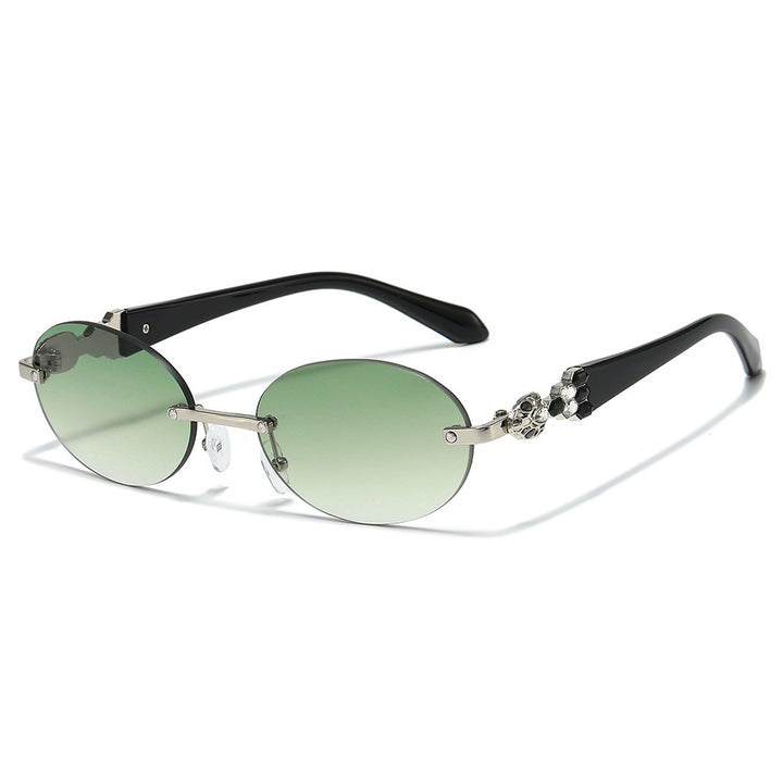 Fashion-Forward Decorative Oval Sunglasses Bowlift