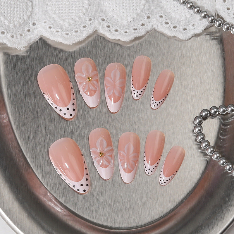 Elegant Floral Art Press-On Nail Set Bowlift