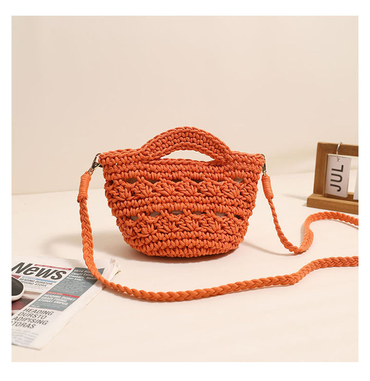 Playful macrame handbag with textured surface Bowlift