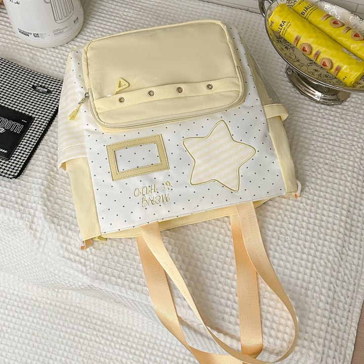 Fun-Themed Star Print Backpack Bowlift