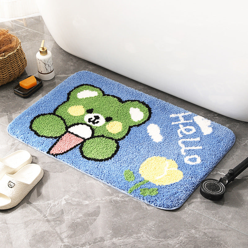 Playful Cartoon Bath Mat Bowlift