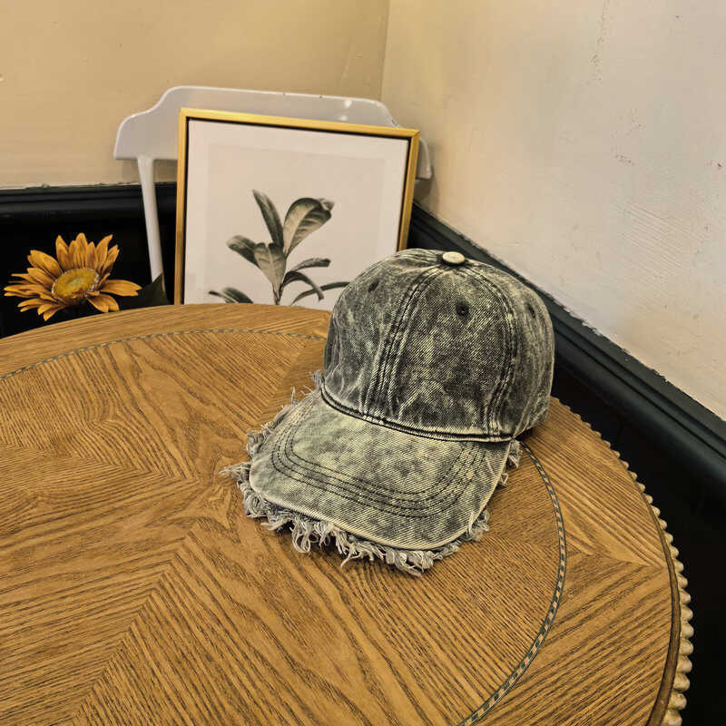 Men's Distressed Denim Baseball Cap Bowlift 1784270742