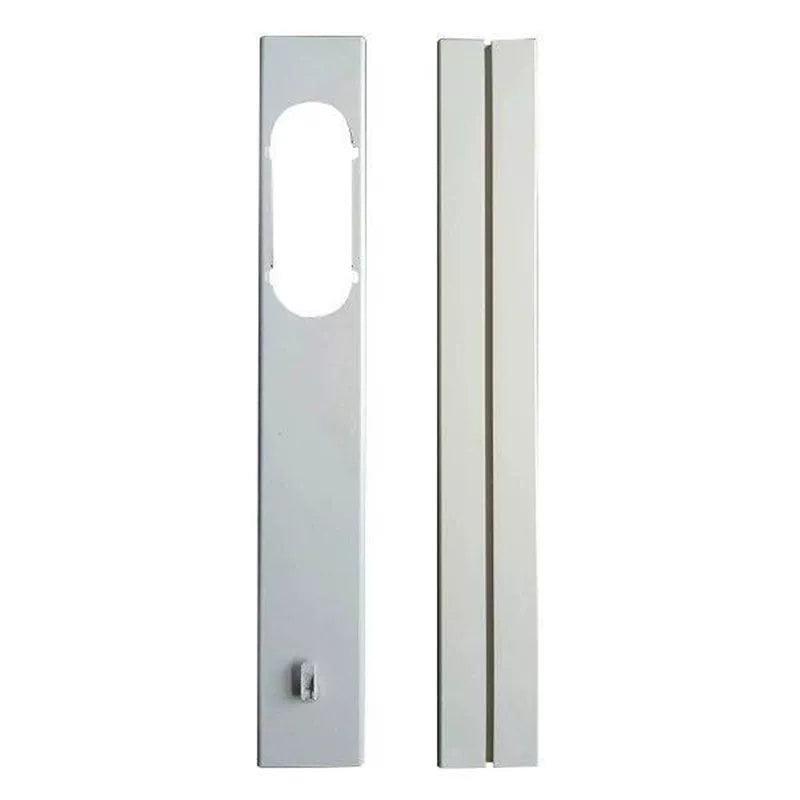 Unisex one-size portable air conditioning window vent adapter kit with adjustable sliding plate and oval exhaust connection Bowlift