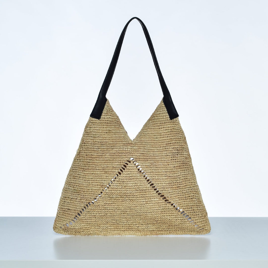 Knitted Shoulder Bag with Elegant Cut Bowlift