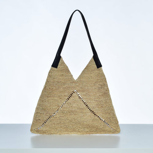 Knitted Shoulder Bag with Elegant Cut Bowlift