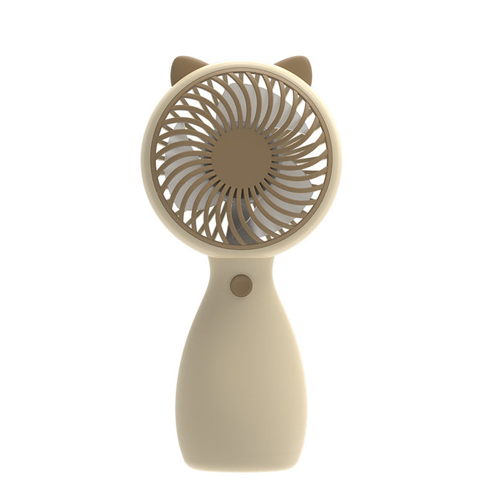 Unisex Portable Kids Hand Fan with Cute Cat Design Bowlift