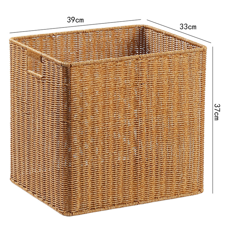 Handcrafted Rectangular Wicker Storage Bin Bowlift