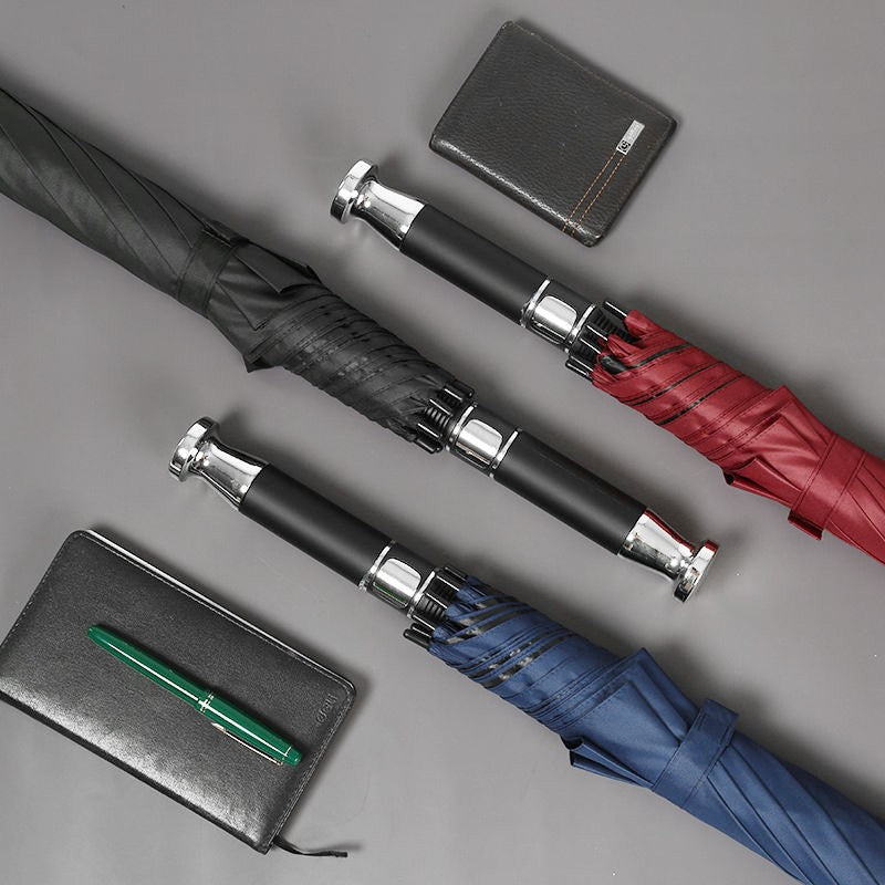 Women’s Folding Umbrella with Double-Layer Weather Protection and Ergonomic Handle Bowlift