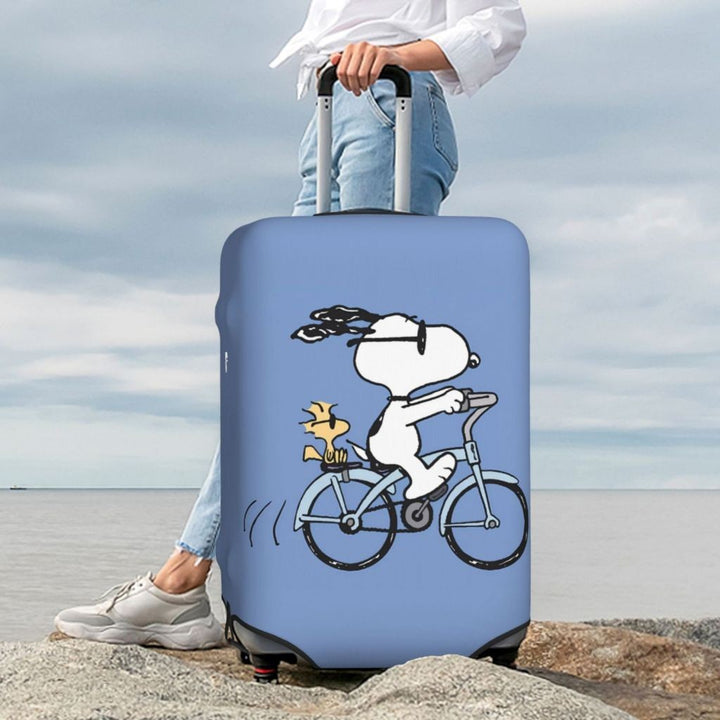 Unisex nano elastic suitcase cover with durable stretch material, zip opening and contrasting comic print Bowlift