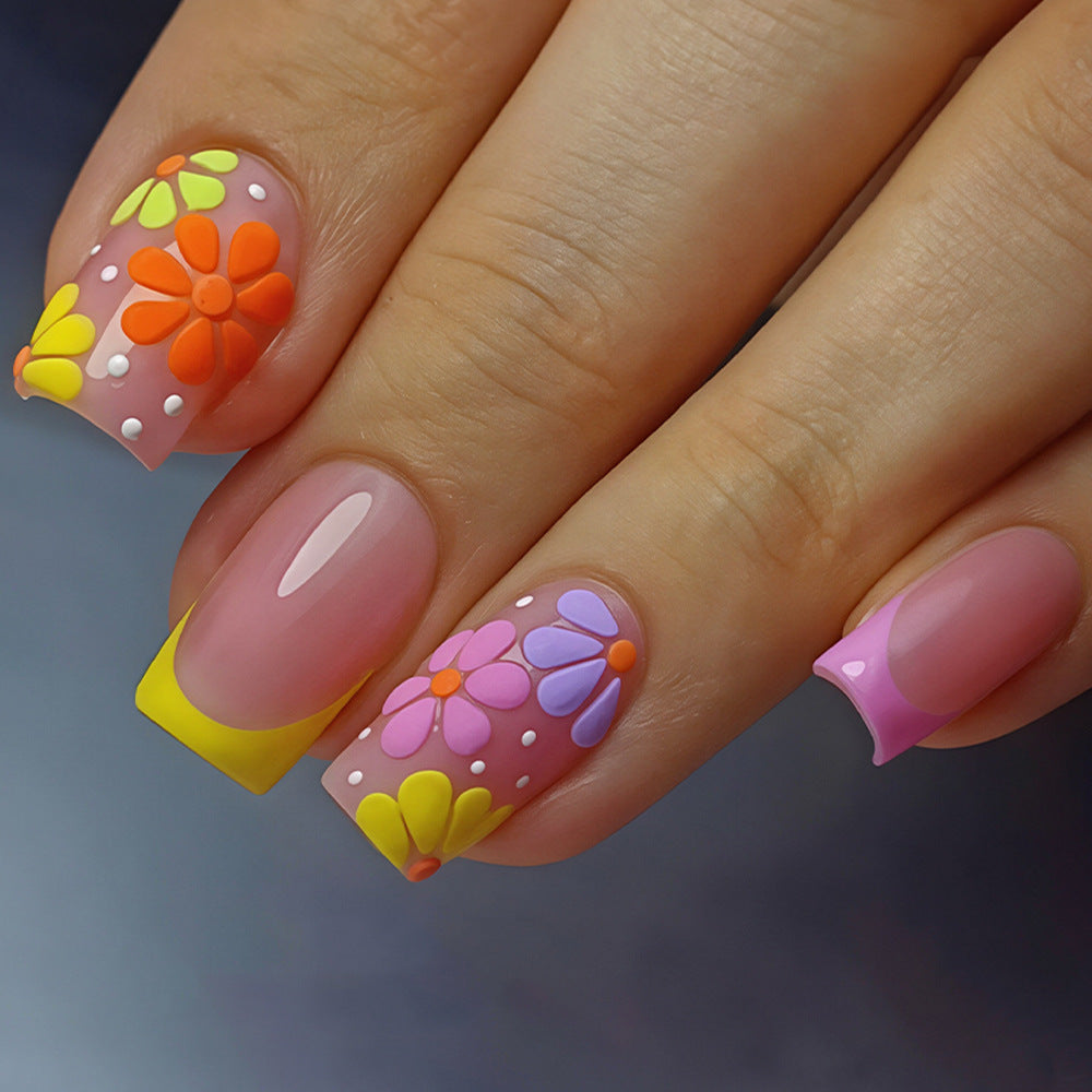 Decorative Floral Nail Art Design Bowlift