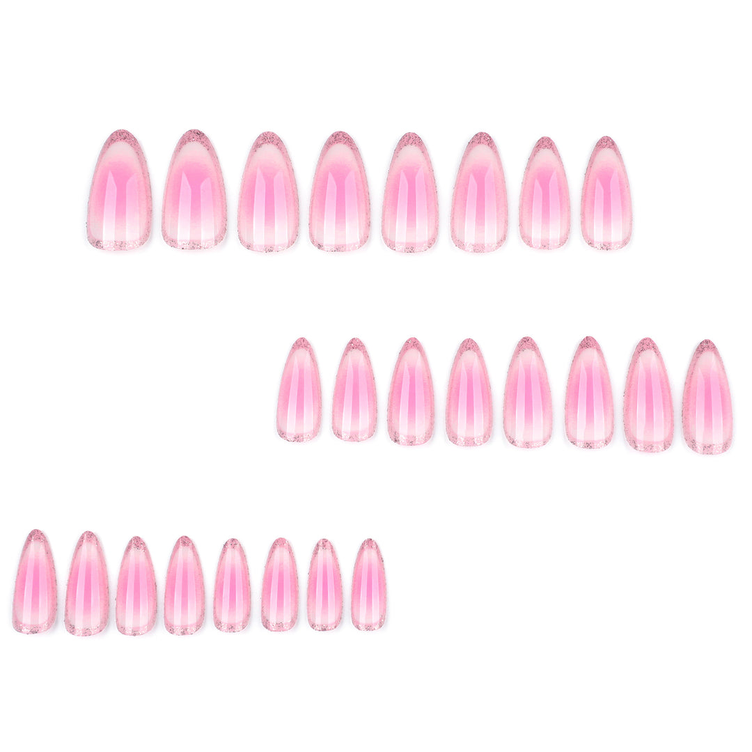 Artful Acrylic Nails with Gentle Ombre Design Bowlift
