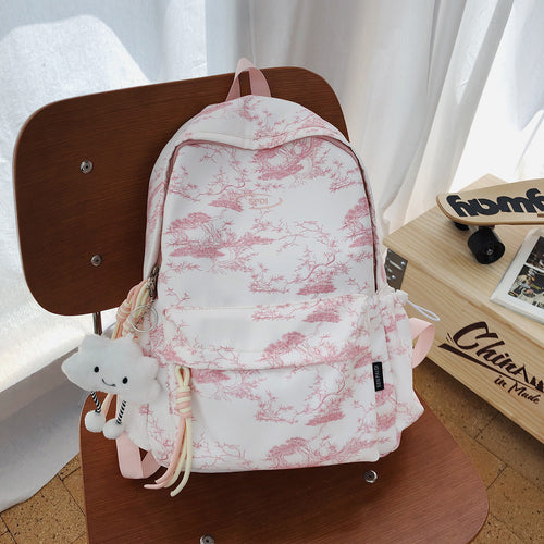 Elegant Floral Printed Backpack