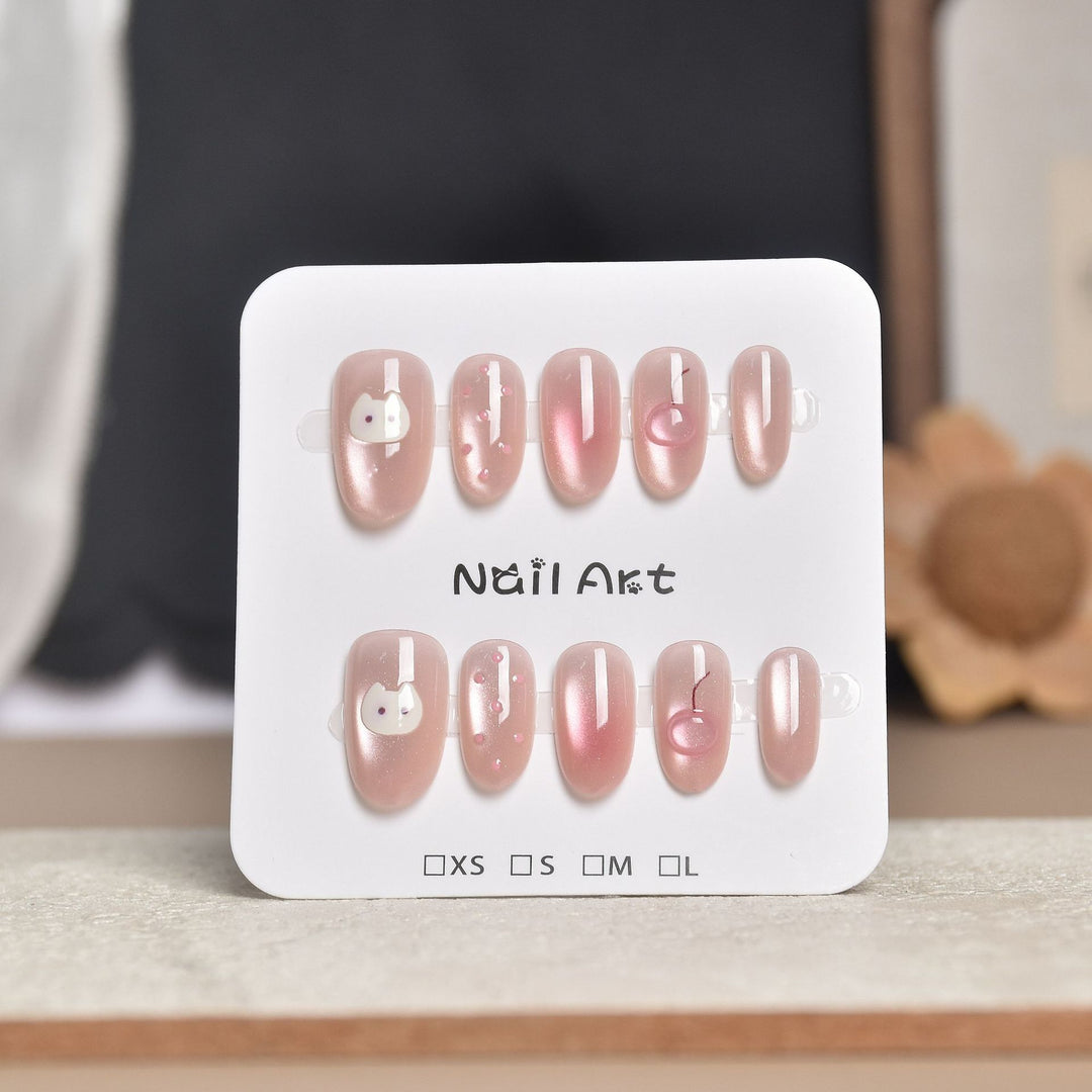 Artistic Star-Embellished Press-On Nail Set Bowlift