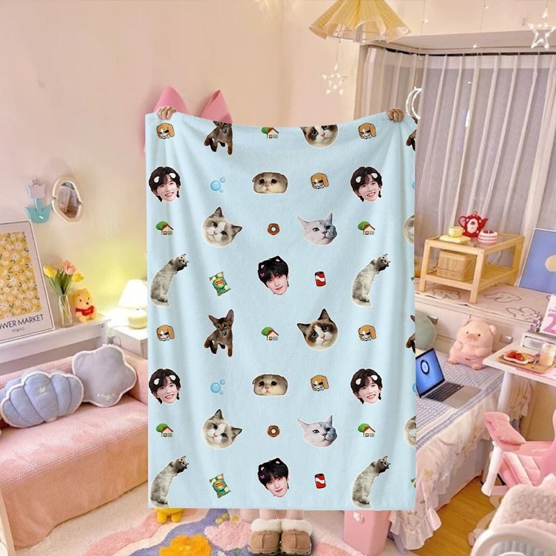 Soft Plush Animal Print Throw Blanket