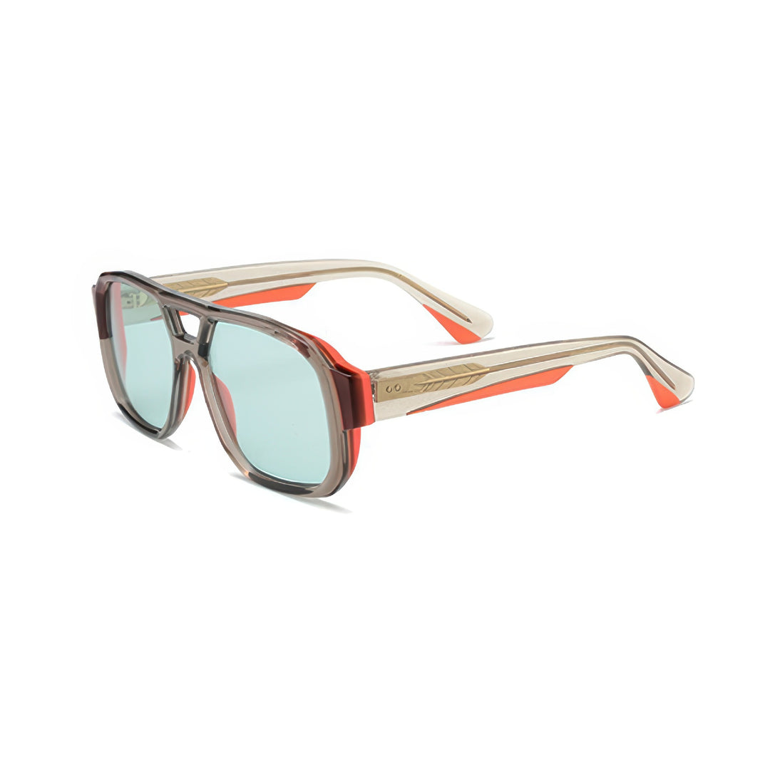Women's sunglasses in modern oversized style with clear frame and sturdy lenses Bowlift
