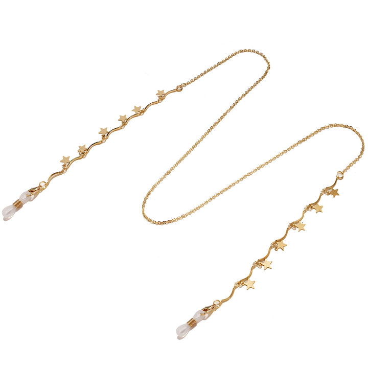 Fashionable Star-Embellished Eyewear Chain Bowlift