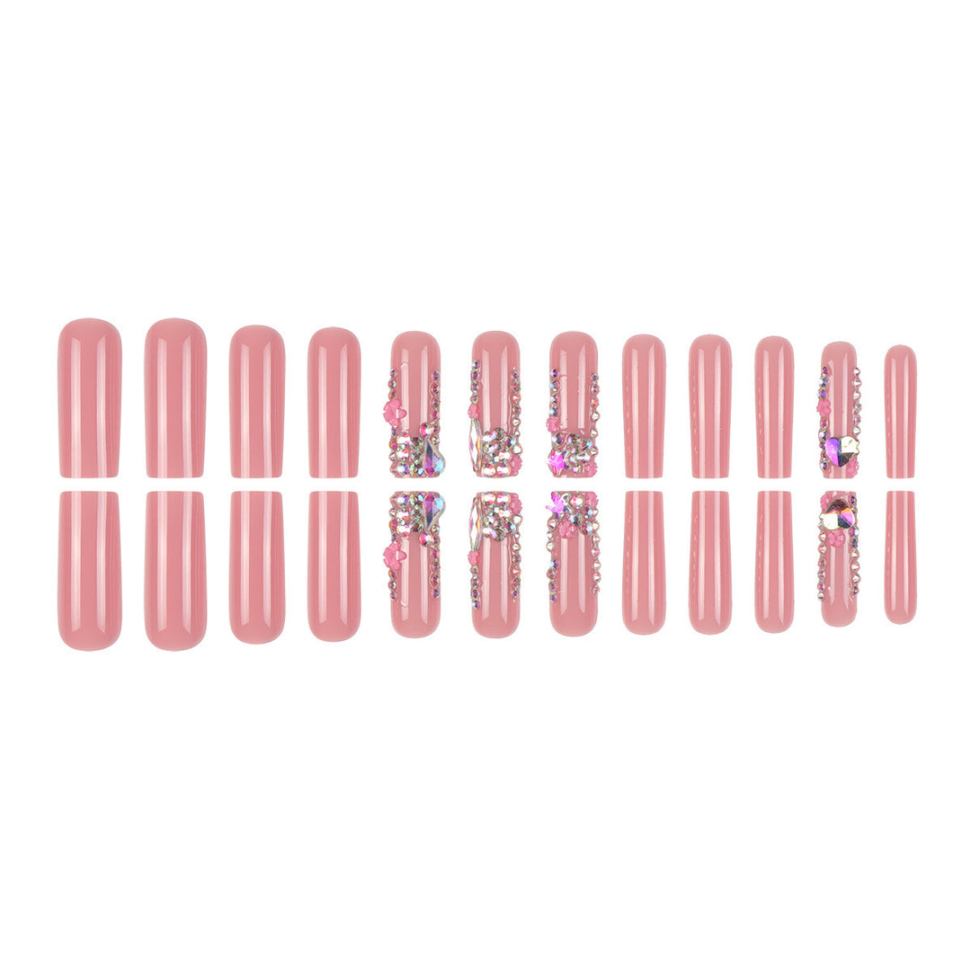 Decorative Rhinestone-Embellished Stiletto Nails Bowlift