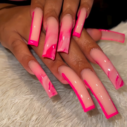Artistic Long-Lasting Press-On Nail Set Bowlift