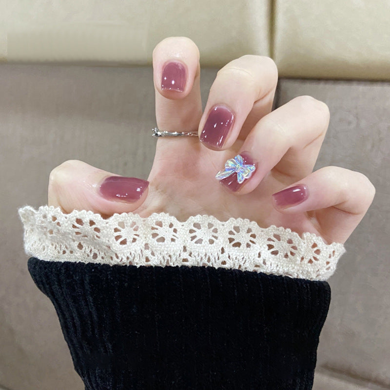 Decorative Floral Press-On Nail Art Set Bowlift