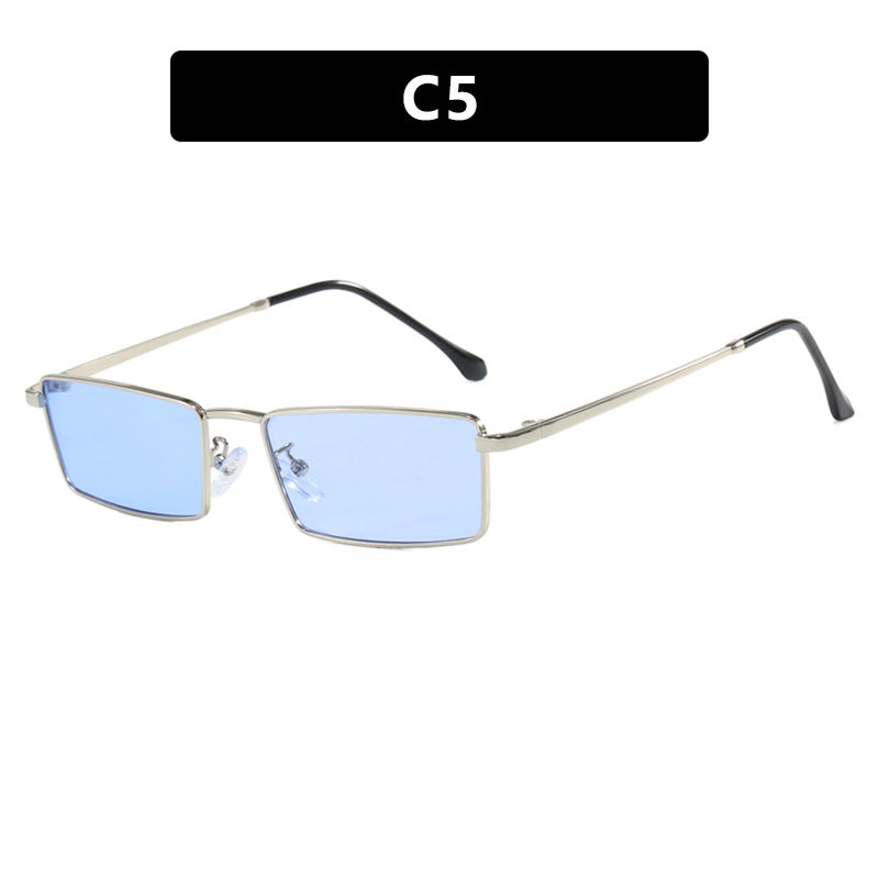 Women square sunglasses with metallic frame and comfortable nose pad Bowlift