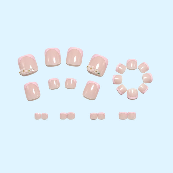 Nail art set with floral 3D design Bowlift
