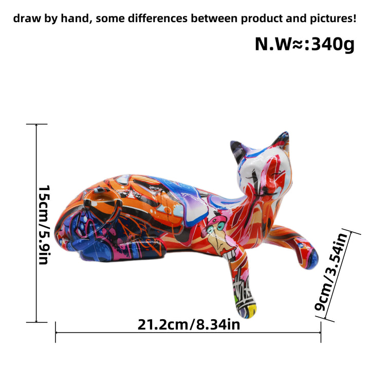 Colorful Cat Sculpture Bowlift
