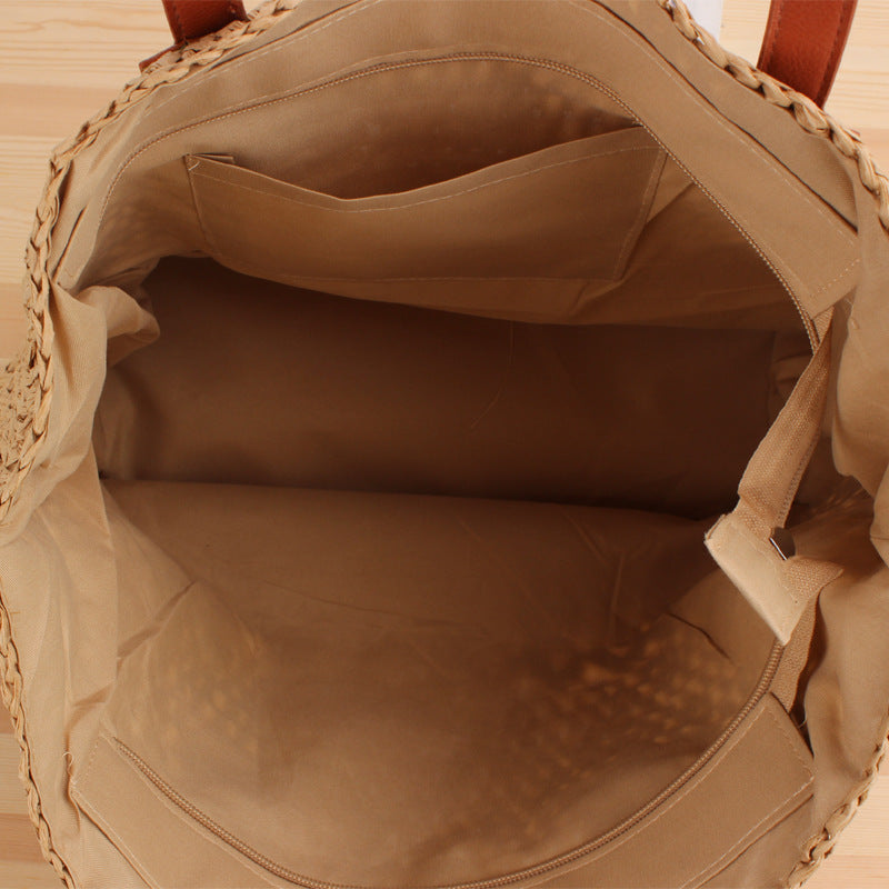 Shopping bag made of woven natural material Bowlift
