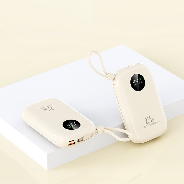Ultra-compact power bank with digital charging indicator and fast charging function Bowlift