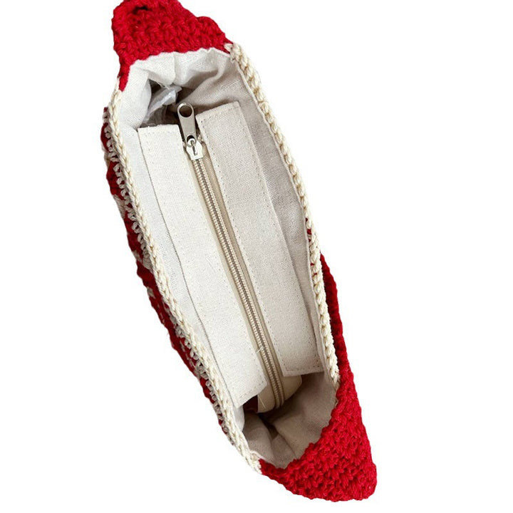 Crocheted shoulder bag with folkloric design Bowlift