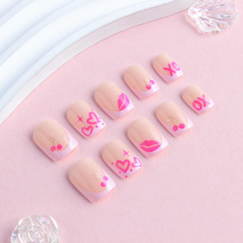 Artistic Abstract Press-On Nails Bowlift