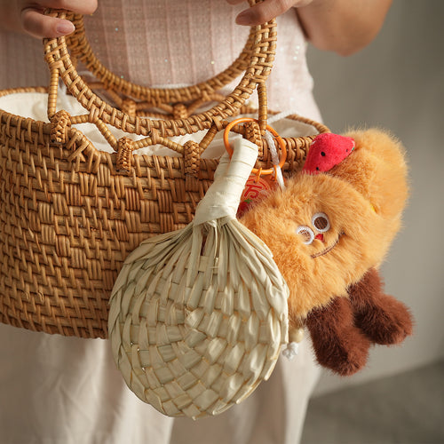 Women handmade fan made of natural material Bowlift