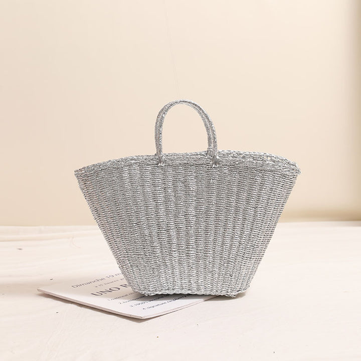Elegant Woven Basket Bag with Sturdy Handles Bowlift