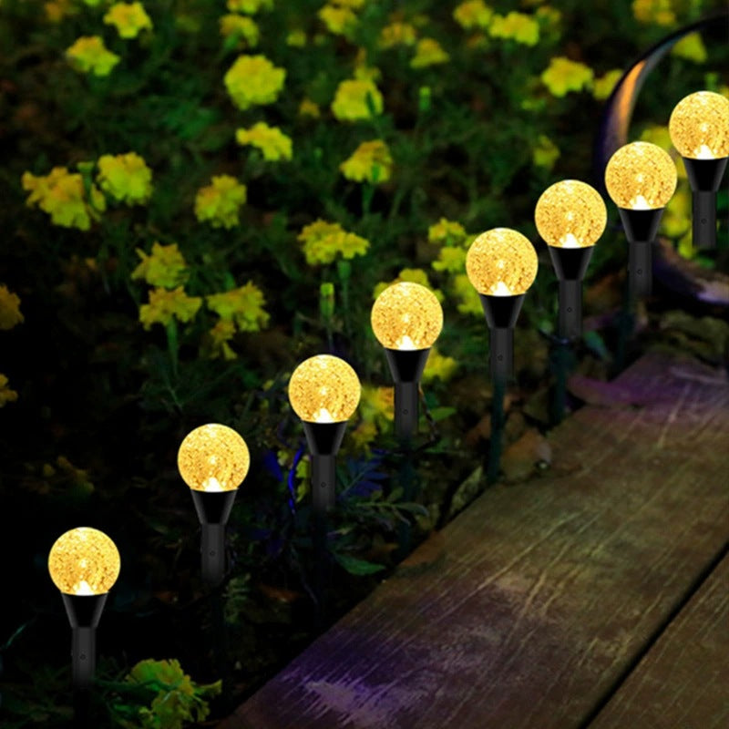 Crescent Moon Solar Garden Stake Lights With Textured Acrylic Diffuser And Warm White LED Bowlift