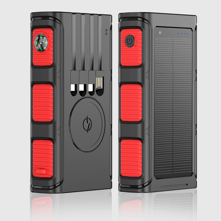 Solar Powerbank with Integrated Compass and Multiple Charging Ports Bowlift