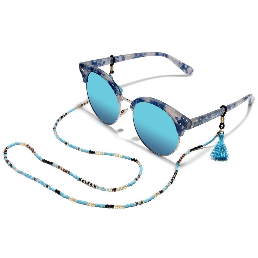 Beaded Eyewear Chain with Tassel Attachments Bowlift