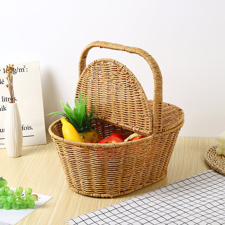 Women braided picnic basket Bowlift
