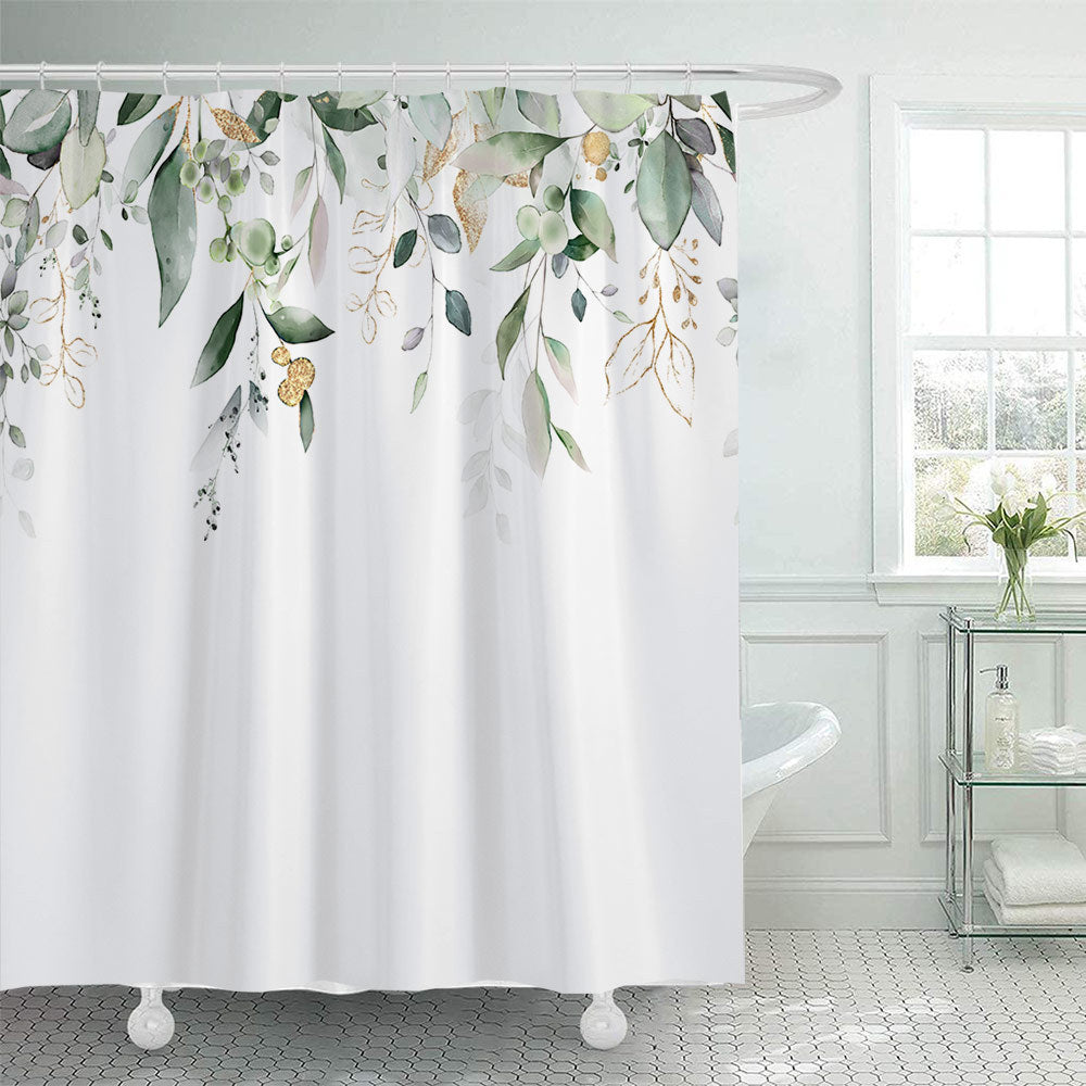 Artistic Floral Shower Curtain Bowlift