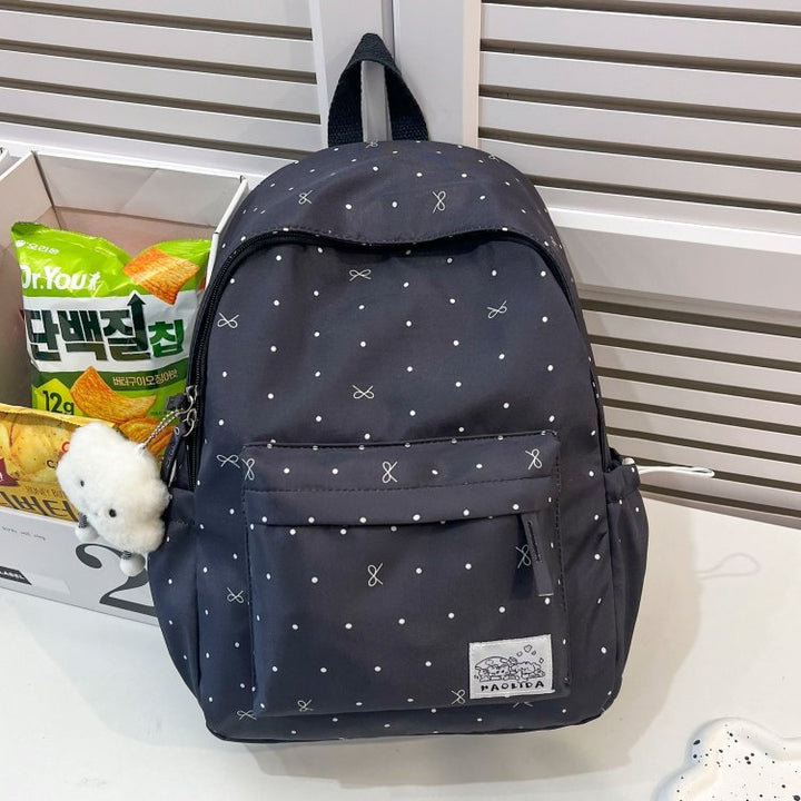 Fun Bow-Patterned Daily Backpack